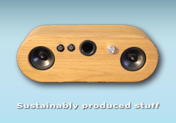 solid oak Bluetooth speaker